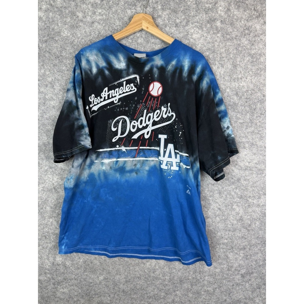 Vintage Los Angeles Dodgers Tshirt Mens 2XL Tye Dye MLB Baseball Shortsleeve 90s
